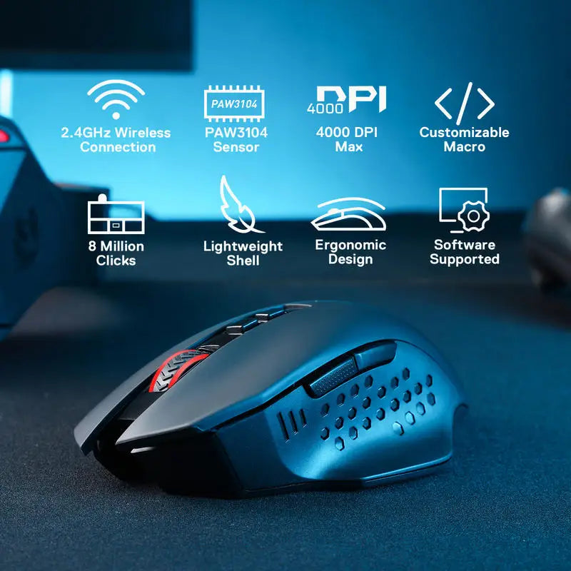 Redragon M656 wireless gaming mouse, 4000 DPI