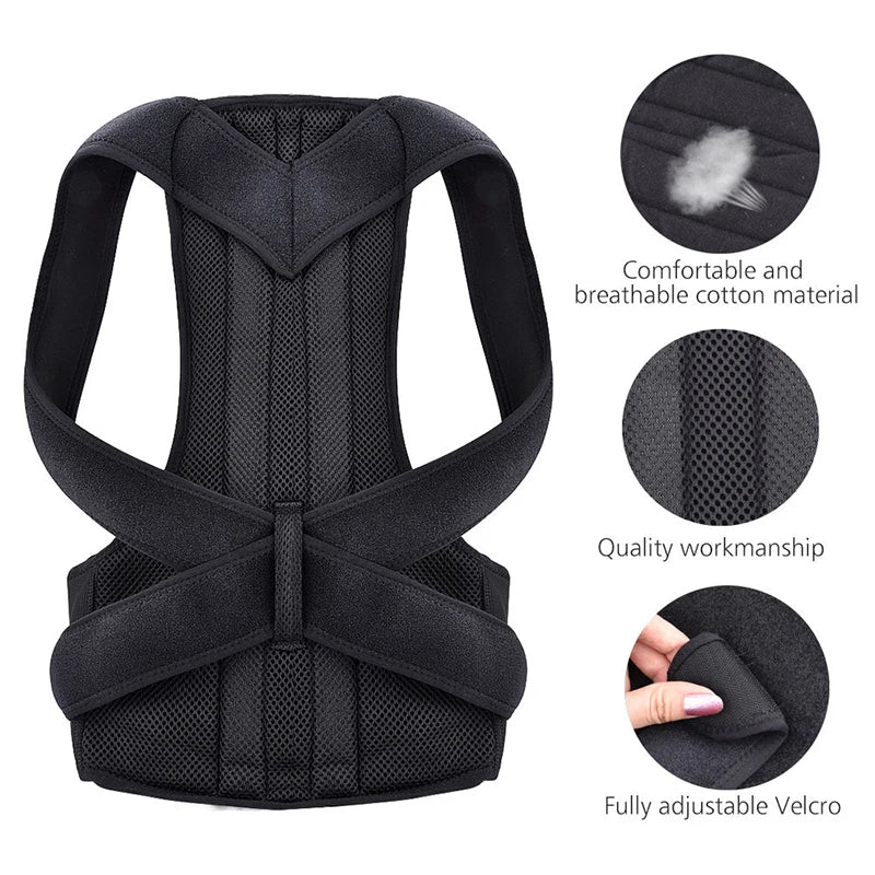 Adjustable lumbar scoliosis posture corrector corset; back support.