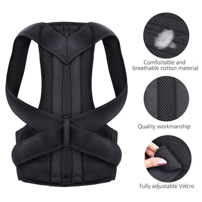Adjustable lumbar scoliosis posture corrector corset; back support.