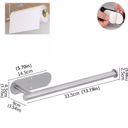 Adhesive Kitchen Paper Towel Holder And Bathroom Organizer.