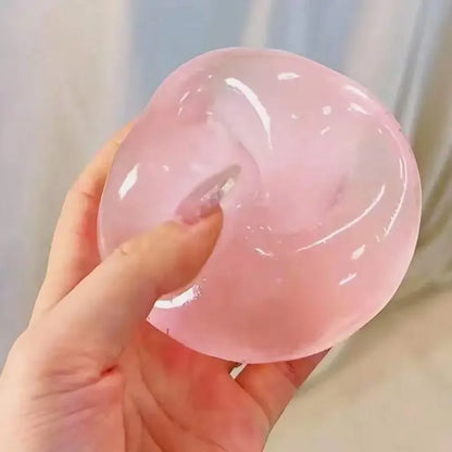 Plush Slow-Return Coconut Oil Handmade Squeeze Ball,Decompression Squeeze,6cm Round Malt Stress Relief Toy,Parties, Birthdays