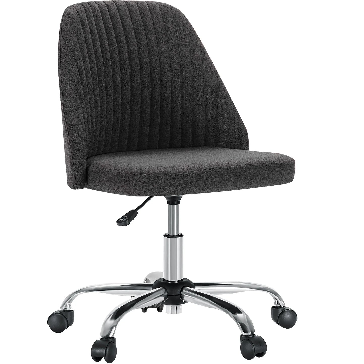 JHK Armless Small Desk Office Chair Cute Vanity Swivel Chair