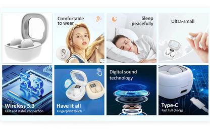 Tiny invisible Bluetooth earbuds discreet, comfortable, secure
