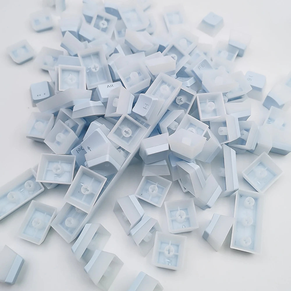 129Keys Keyboard Keycap OEM Profile PBT Material Key Cap for Mx Hot Swap Mechanical Keyboard Switch Transparent Pudding Keycaps