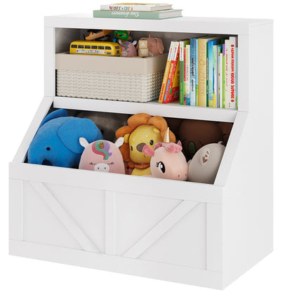 Kids Bookshelf Wooden Toy Storage Organizer for Playrooms.