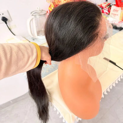  40 42 Inch Straight Human Hair Wigs 13x4 13X6 HD Lace Frontal Wig 300% Density Human Hair Remy Invisible Swiss Lace Wigs For Women