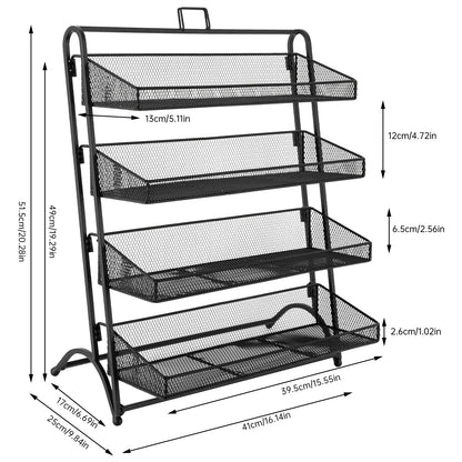 Multifunctional Four‑Tier Retail Counter Display Basket.
