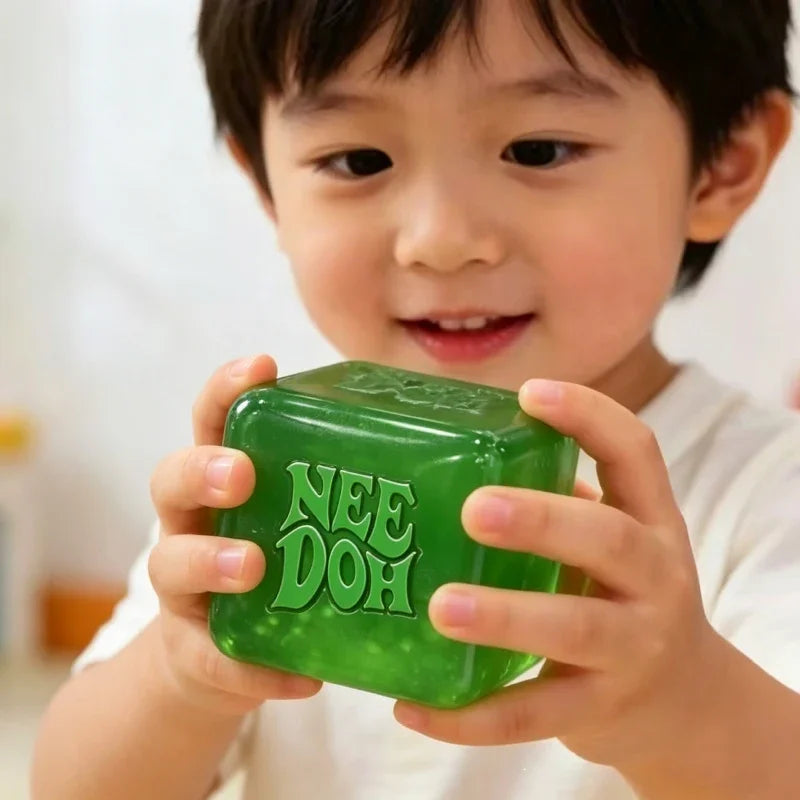 Trending Nee Doh Cube Squish Toy, Soft Sprite Squeeze Stress Relief Fidget Toy, Sensory NeeDoh for Kids & Adults