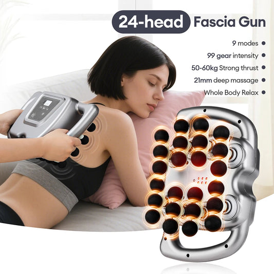 24‑Head High‑Frequency Massage Gun For Full‑Body Relief.