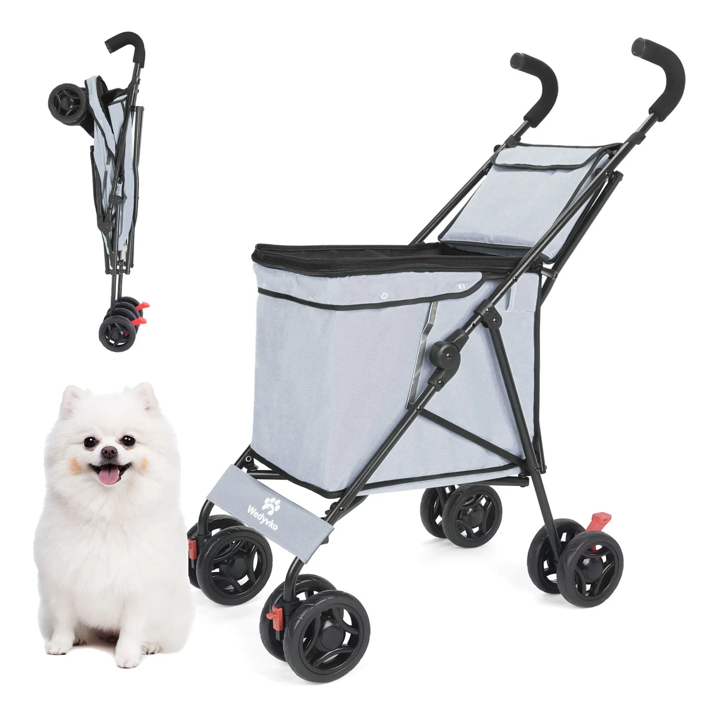 Portable multifunction cart for pets, shopping, picnics.