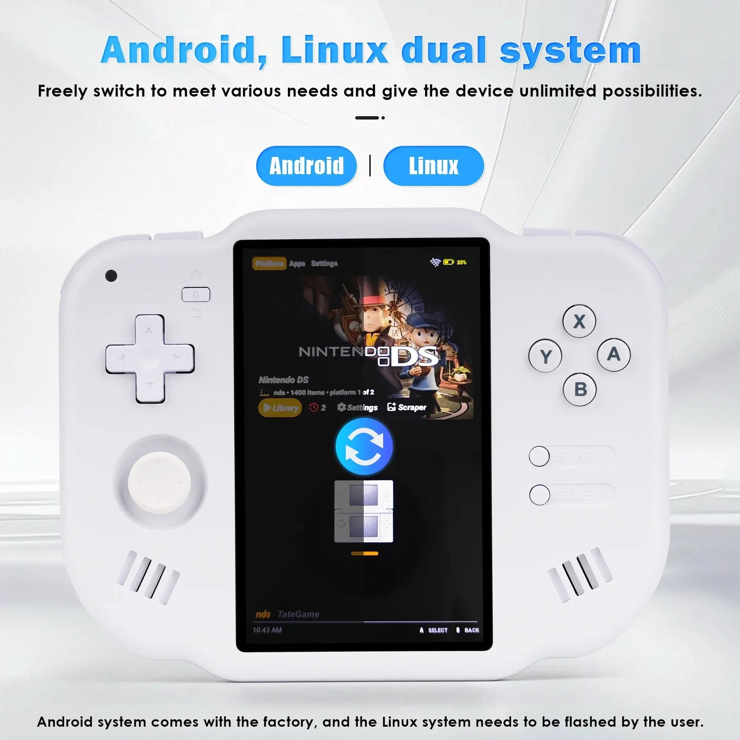 40 Handheld Game Console 4'' IPS Multi-touch Screen Android A133P Magicx Zero40 WiFi Support Vibration Motor for NDS