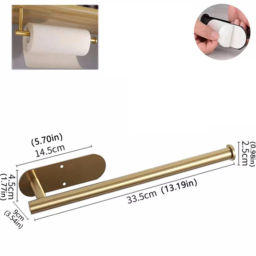 Adhesive Kitchen Paper Towel Holder And Bathroom Organizer.