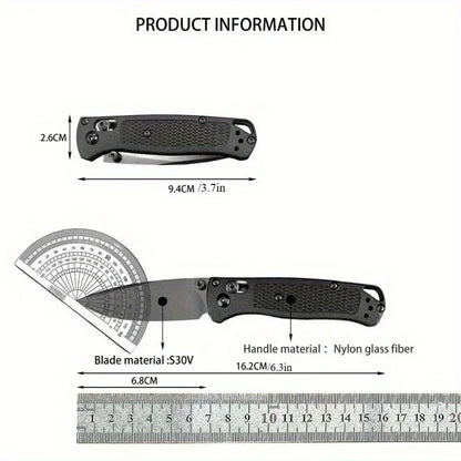 Axle Lock Folding Knife S30V Steel Blade Nylon Fiber Handle Outdoor Camping Survival EDC Practical Cutting Knife