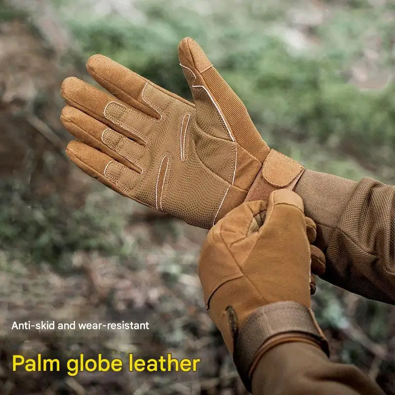 Men's winter tactical gloves — rubber shell, touchscreen, insulated