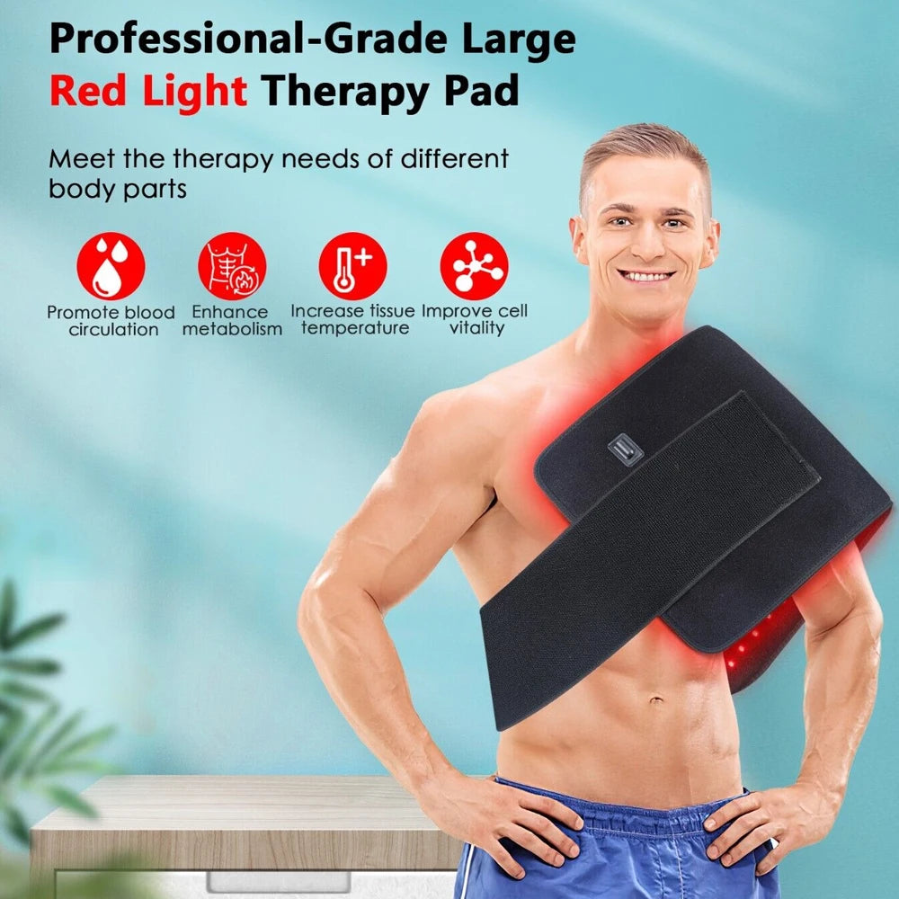 Red Light Therapy Pad For Back And Joint Relief.