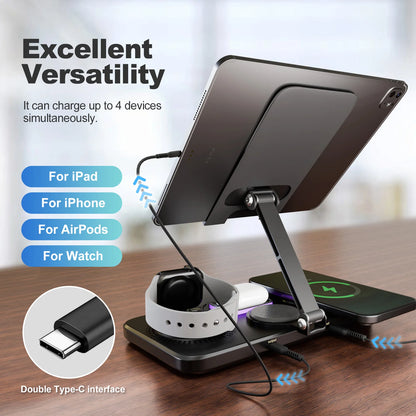 Magnetic 7-in-1 15W Type-C wireless charger stand
