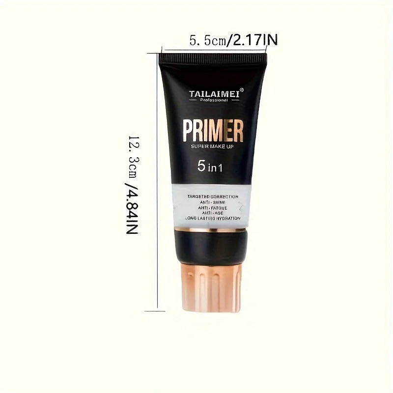 Waterproof Base Transparent Gel Makeup Primer - Full Coverage Matte Foundation With Color Retention, Natural Avocado And Rose Extract