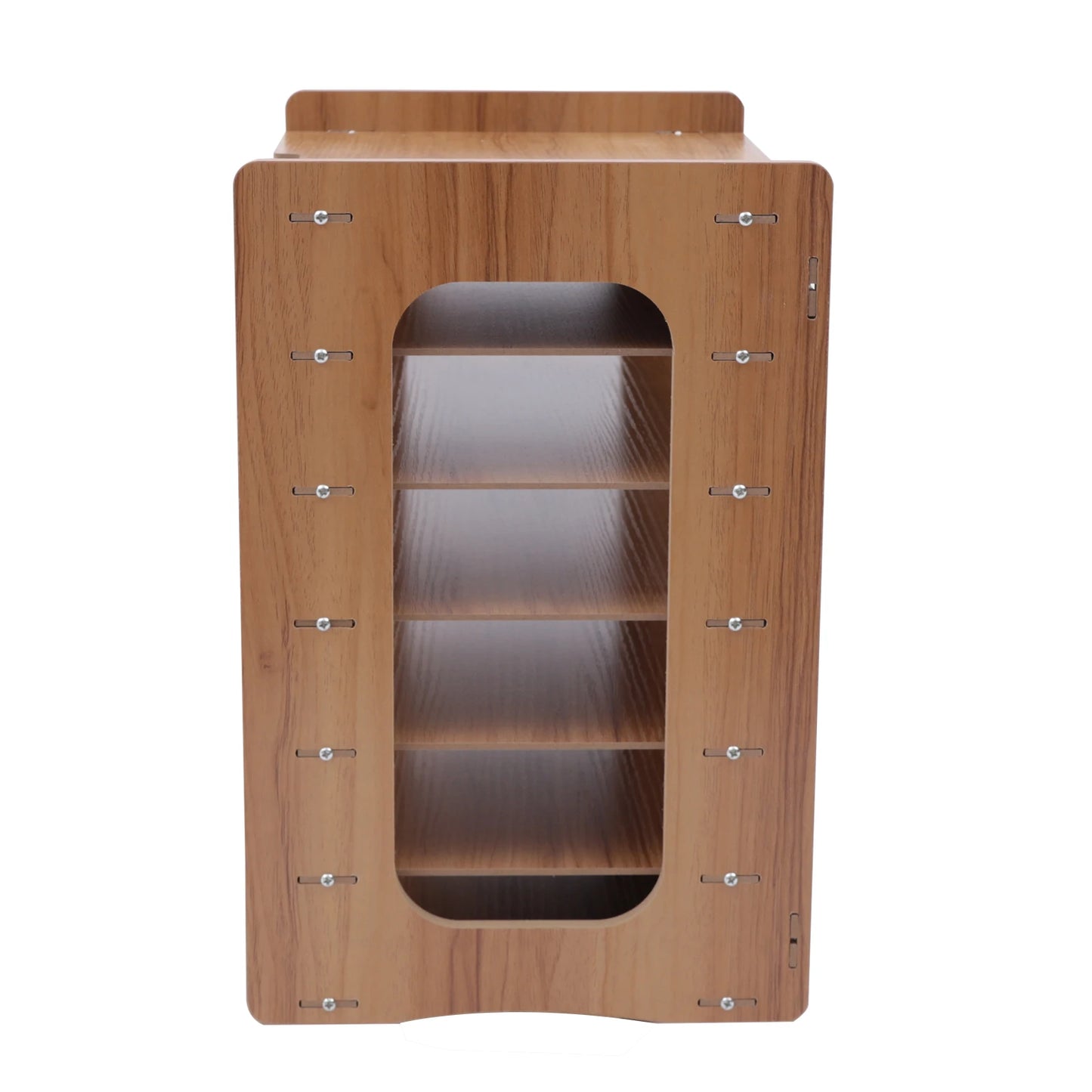 Seven‑Tier Wooden Desk Paper Organizer And Sorter.