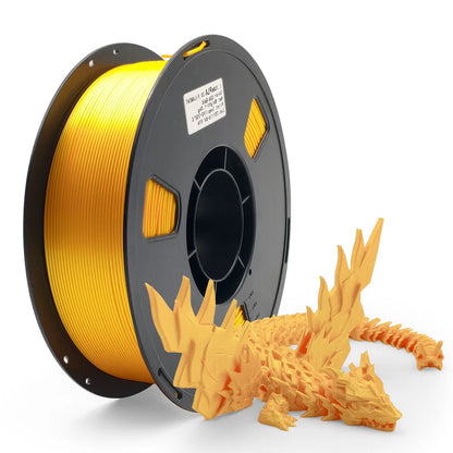 5KG Silk PLA Plastic Gold Sliver,3D Printer Filament 1.75mm 1KG/Spool Smooth Silky Consumable Fits for Most FDM 3D Printers