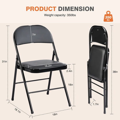 JHK leather folding chairs