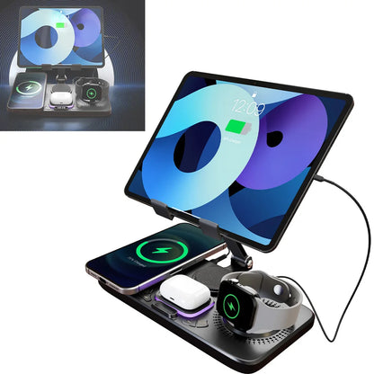Magnetic 7-in-1 15W Type-C wireless charger stand