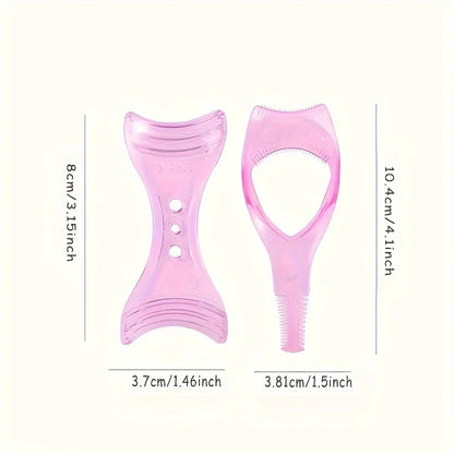 1pc 3D Triple Function Eyelash Assistant Tool, Mascara Applicator Guide, Eyeliner Assistant, -Clumping Eyelash Separator 2042