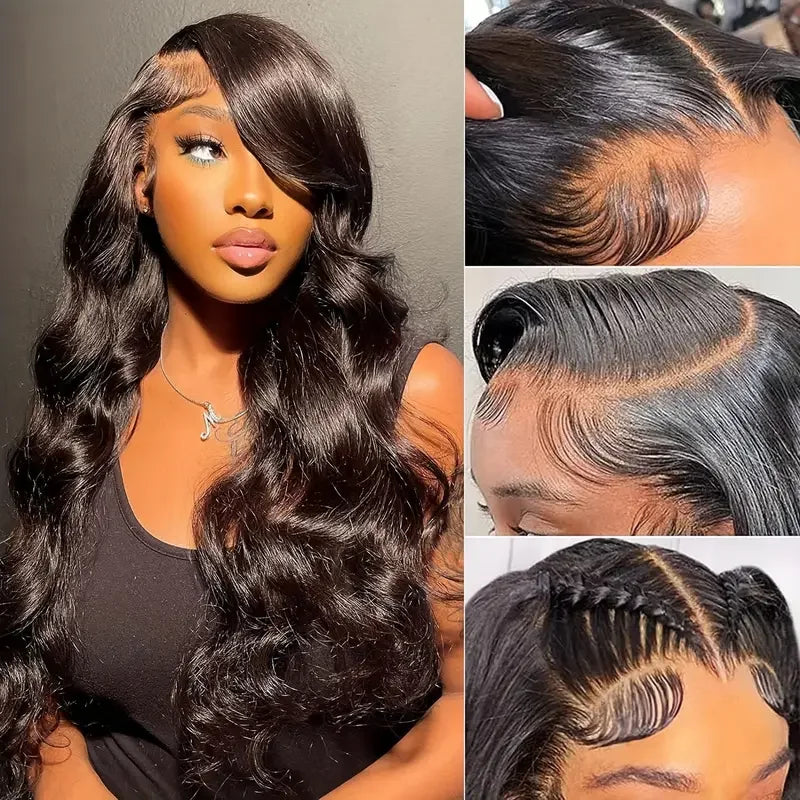 15A Double Drawn Human Hair Bundle And Closure 100% Raw Human Hair Body Wave Human Hair Bundles With 4X4 Lace Closure 5X5/2X6