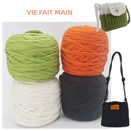 280g Soft  Crochet Yarn T-Shirt Yarn for Do-It-Yourself Crochet Crafts Suitable for Bags Cushions Dolls And Home Decor Projects