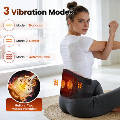 New Upgrade Electric Heating Waist Massager Support Belt Vibration Hot Compress Brace Belt Back Relax 3 Gears Adjustment