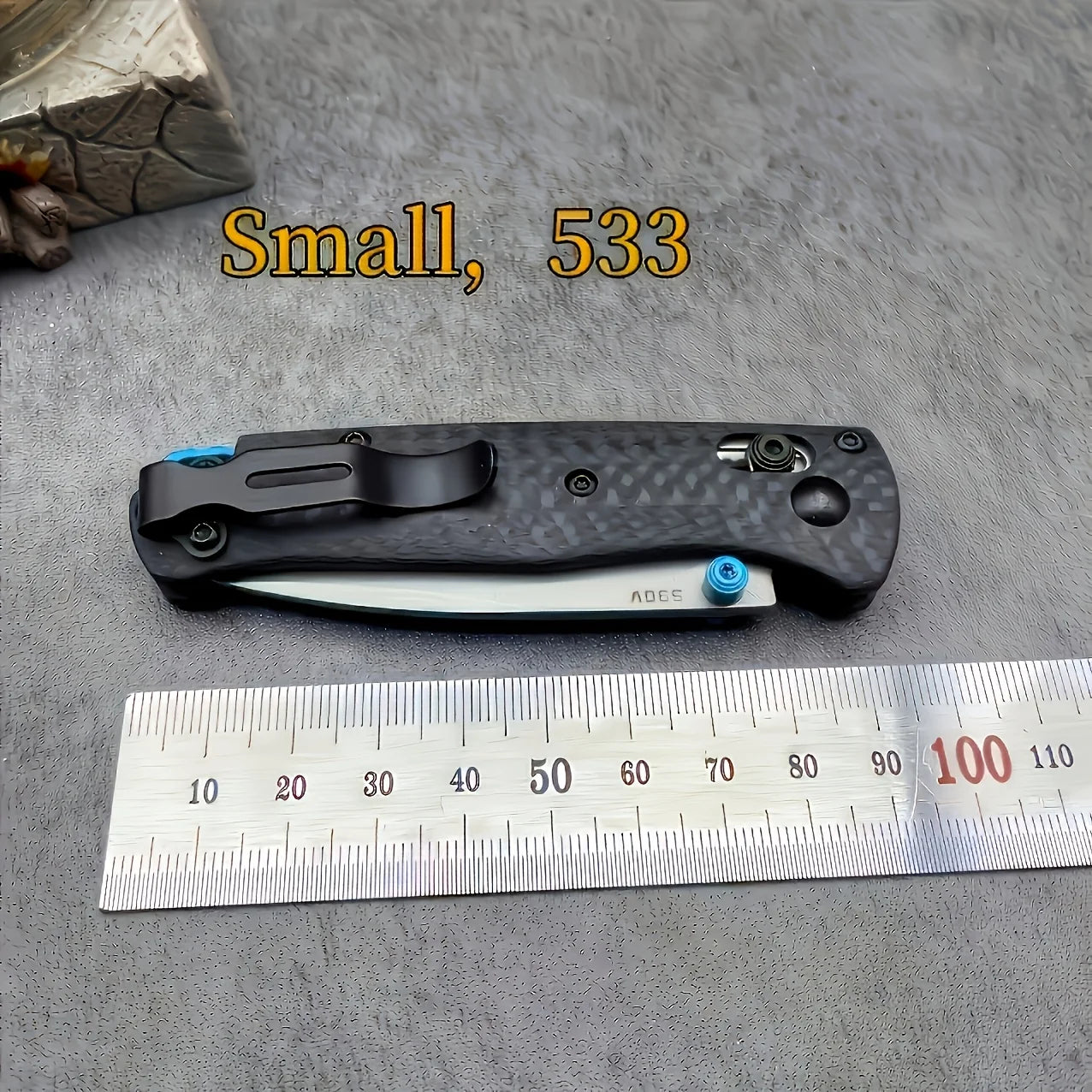 BM 535-3 533-3 Axis Folding Knife Carbon Fiber Handle Outdoor Camping Pocket EDC Tool Portable Pocket Clip