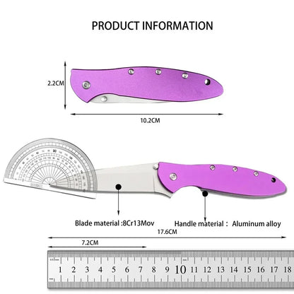 KS 1660 Ken Onion Leek Assisted Flipper Knife Bead Blast Plain Blade Stainless Steel Handles