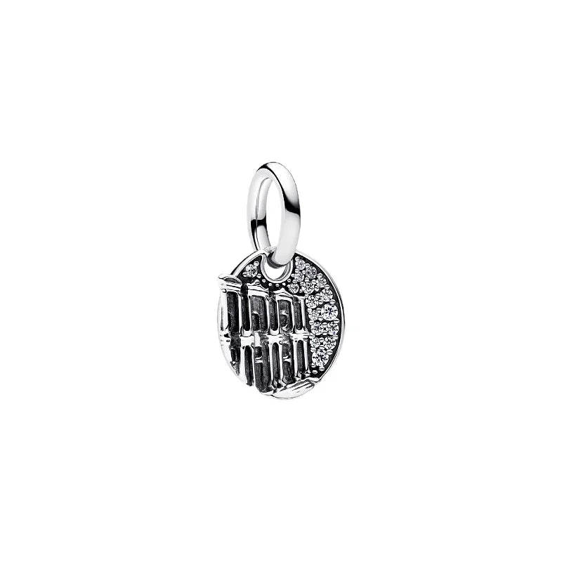 925 Sterling Silver – Mother & Daughter Heart & Star Charms, Glass Hearts & Architectural Designs, DIY Pendants