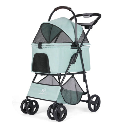 3‑In‑1 Pet Stroller With Removable Waterproof Carrier.