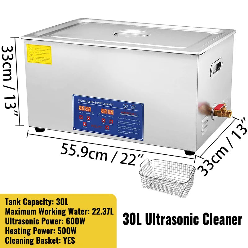1.3L 2L 3L 6L 10L 15L 22L 30L Ultrasonic Cleaner Lave-Dishes Portable Washing Machine Ultrasound Home Clean Appliances