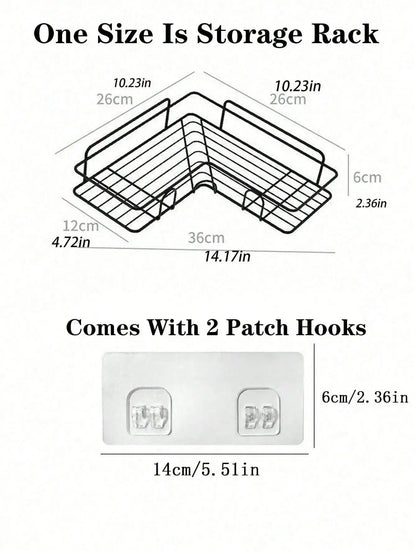 No‑Drill Triangle Bathroom Caddy Multi‑Use Storage Rack.