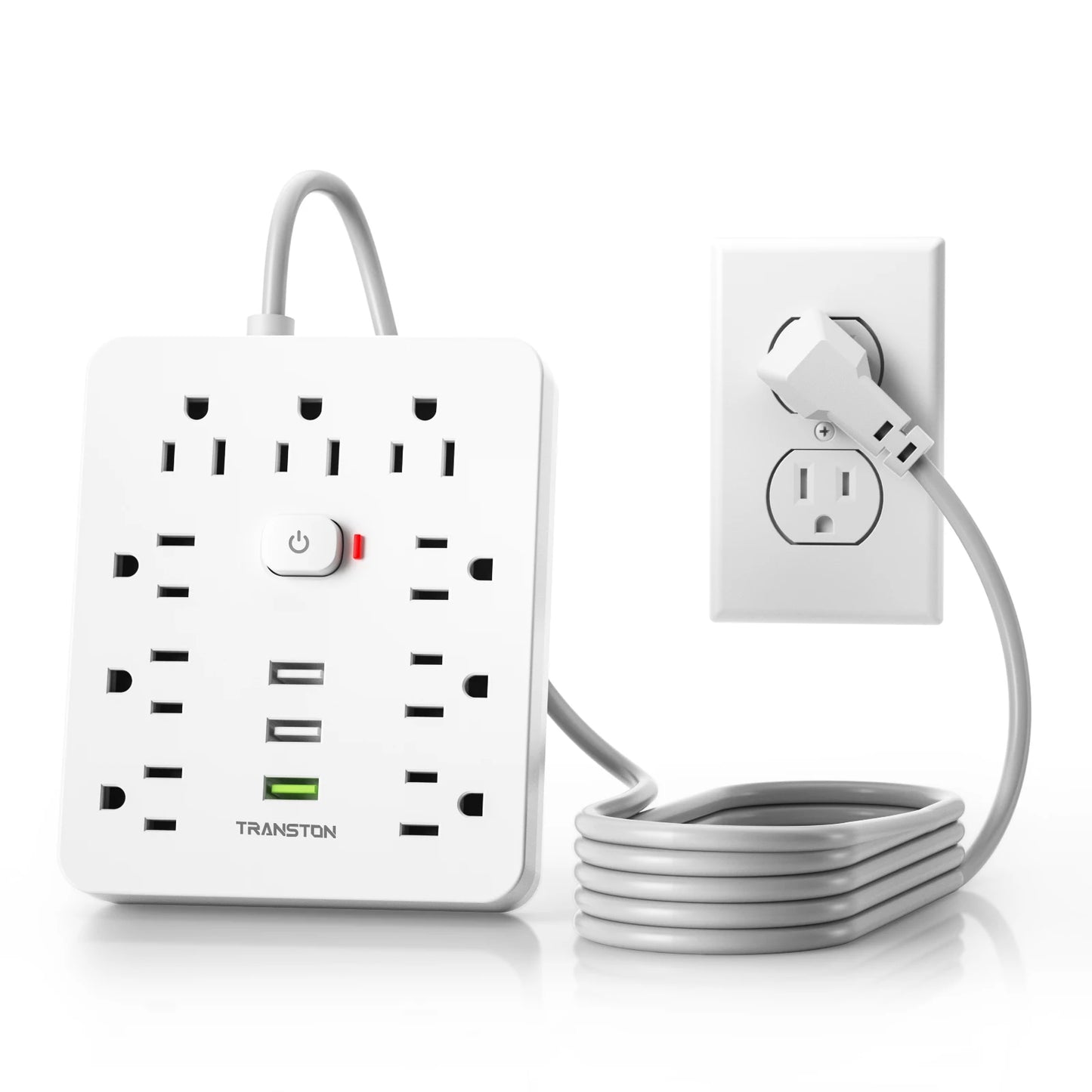 Surge Protector Power Strip With USB Charging.
