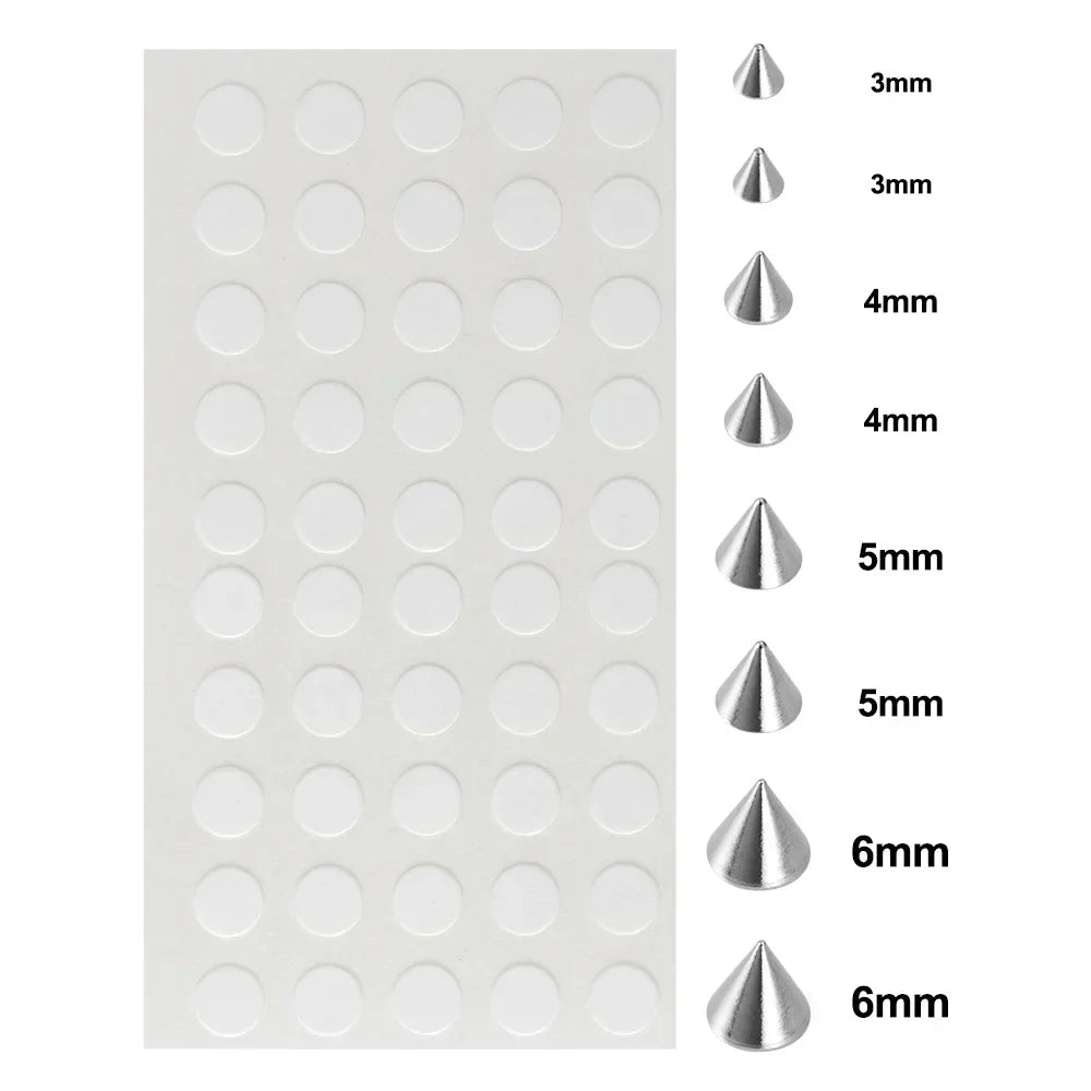 58pcs Non Piercing Lip Nails Sticker Self-adhesive Waterproof Reusable Fake Lip Nail Eyebrow Nose Ring Body Belly Button Jewelry