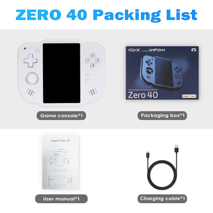 40 Handheld Game Console 4'' IPS Multi-touch Screen Android A133P Magicx Zero40 WiFi Support Vibration Motor for NDS