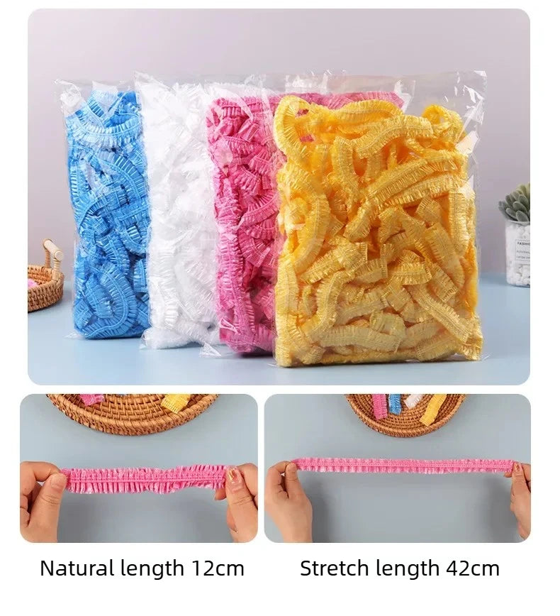 Disposable Shower Cap Covers Sauna Accessories Transparent and Waterproof Disposable Hair Caps Bathroom Products Home