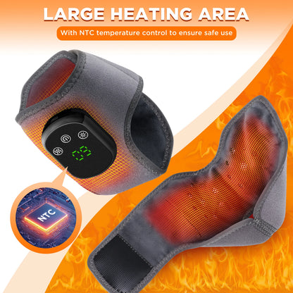 Heated Wrist & Foot Massager for Carpal Tunnel, Cordless Hand Wrist Brace with 5 Heat & 3 Vibration Modes, Arthritis Pain Relief