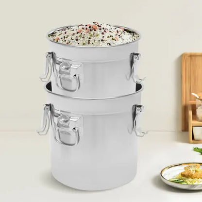 21L/33L Airtight Rice Bucket Canister Food Storage Container 304 Stainless Steel