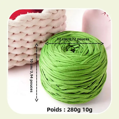 280g Soft  Crochet Yarn T-Shirt Yarn for Do-It-Yourself Crochet Crafts Suitable for Bags Cushions Dolls And Home Decor Projects