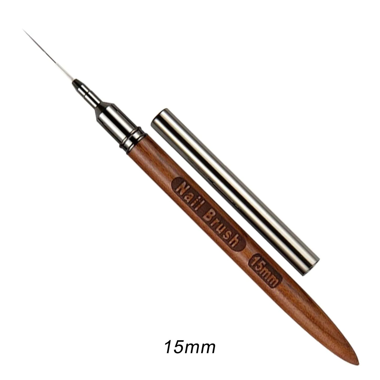 Wooden Nail Art Brushes, Nail Art Liner Brush for Thin Details, Fine Drawing Liner Brush UV Gel Polish Painting Nail Design Tool