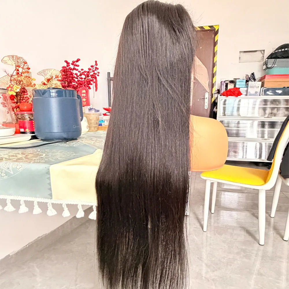  40 42 Inch Straight Human Hair Wigs 13x4 13X6 HD Lace Frontal Wig 300% Density Human Hair Remy Invisible Swiss Lace Wigs For Women