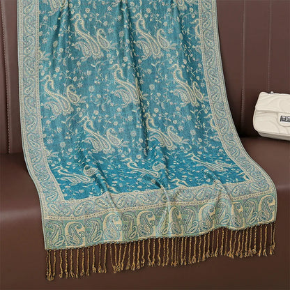 Autumn Winter Scarf Women Pashmina Shawls Cashmere Blanket Paisley Warm Thick Chunky Stoles Lady Elegant Poncho Outdoor Bufanda