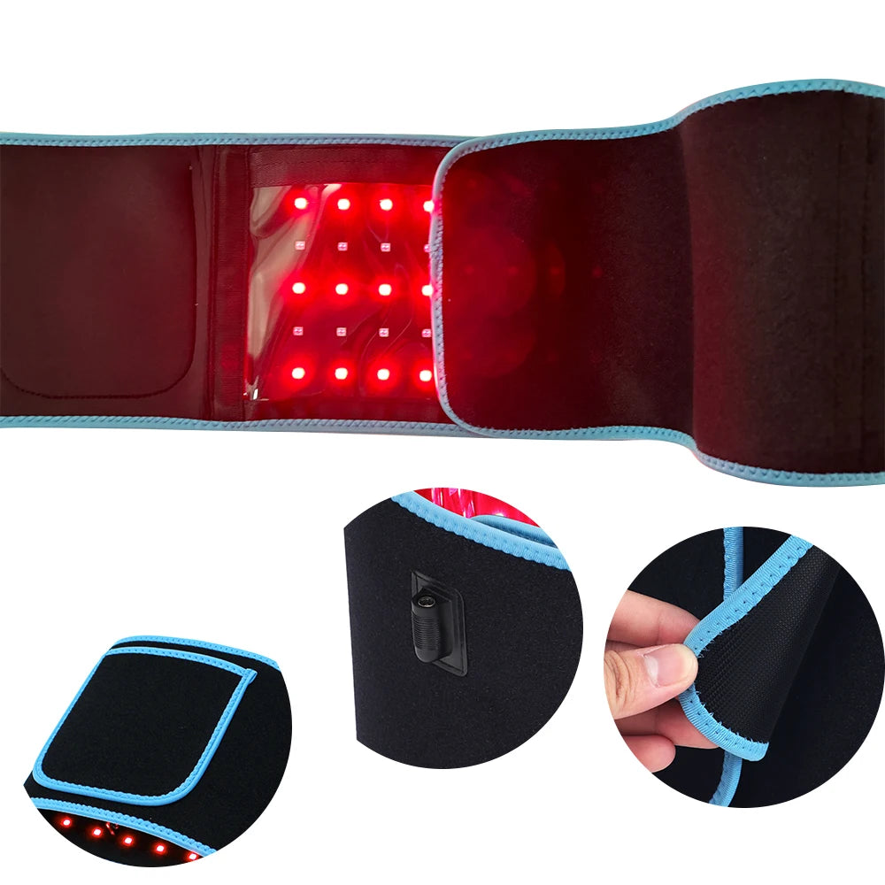 660nm 850nm red light wrap; relaxes muscles