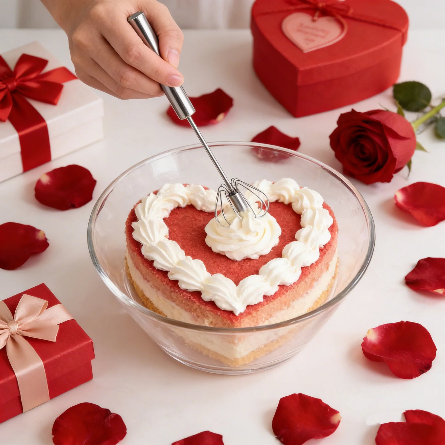 1-Second Mini Whisker, One-Press Handheld Milk Frother &Egg Beater, Perfect Valentine's Day Gift for Home Bakers & Coffee Lovers