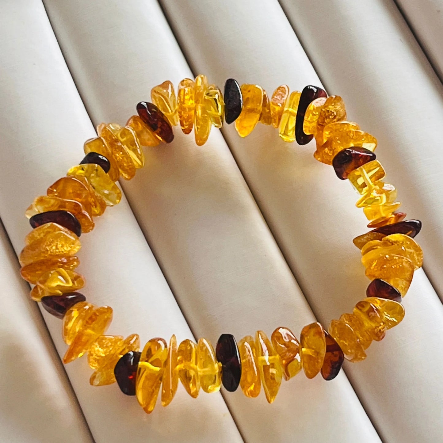 Natural Amber Bracelet Women Healing Gemstone Fine Jewelry Genuine Baltic Ambers Tumbled Stone Bracelets Raw Stones Bangles
