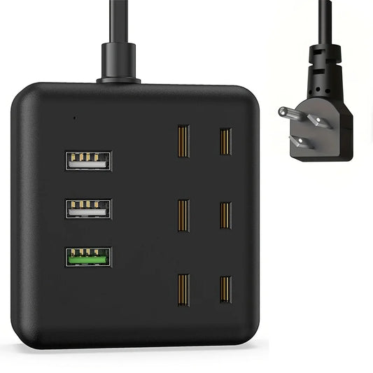 Mini Portable Power Outlet, 3power strip    3 USB, 3.3ft Extension Cord, Fast Charging, Fireproof, For Business Trave