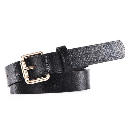 Hot Sale New Fashion Customized PU Leather Leopard Snake Print Slim Belt For Women